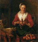 Woman Peeling an Apple Gabriel Metsu